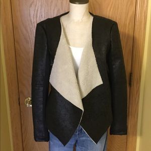 Faux leather, Sherpa lined Maddie M jacket